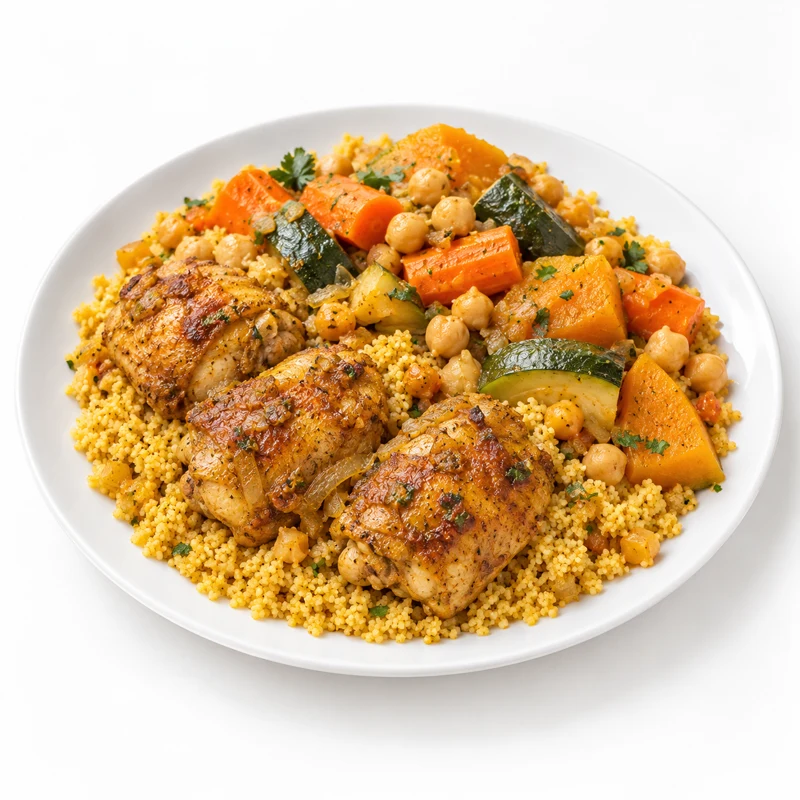 Couscous met kip en groenten