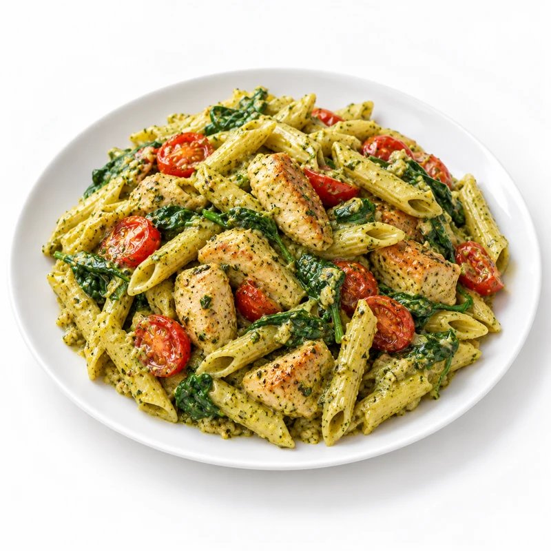 Pasta pesto kip